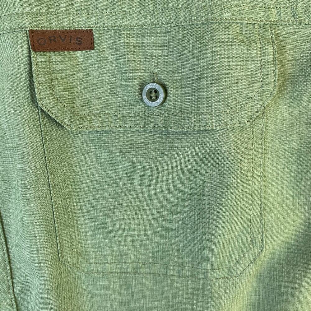 Orvis Men Outdoor Classic Collection Button Up Fishing Shirt  L Green Utility - Picture 3 of 8